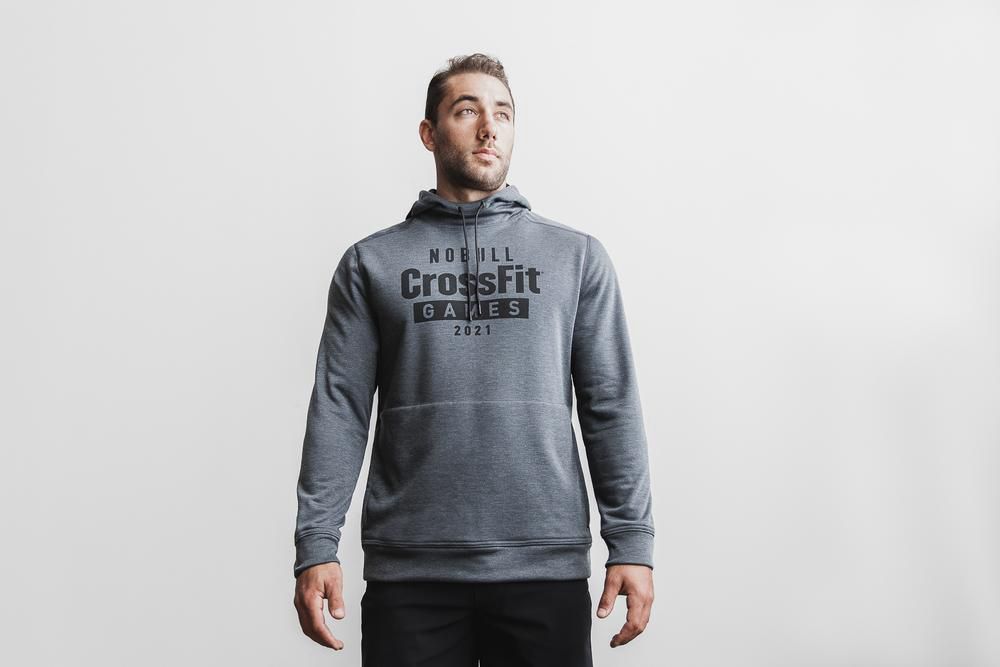 Sweat À Capuche NOBULL Homme Grise - NOBULL Crossfit Games® 2021,France (9308-GMZKS)